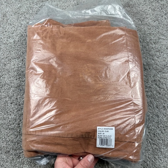 Roxy NEW Surf In Cloud Corduroy Pants in Camel Women's Wide Leg High Waist 29 - Picture 2 of 10